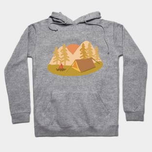 Camping between the pines. Hoodie